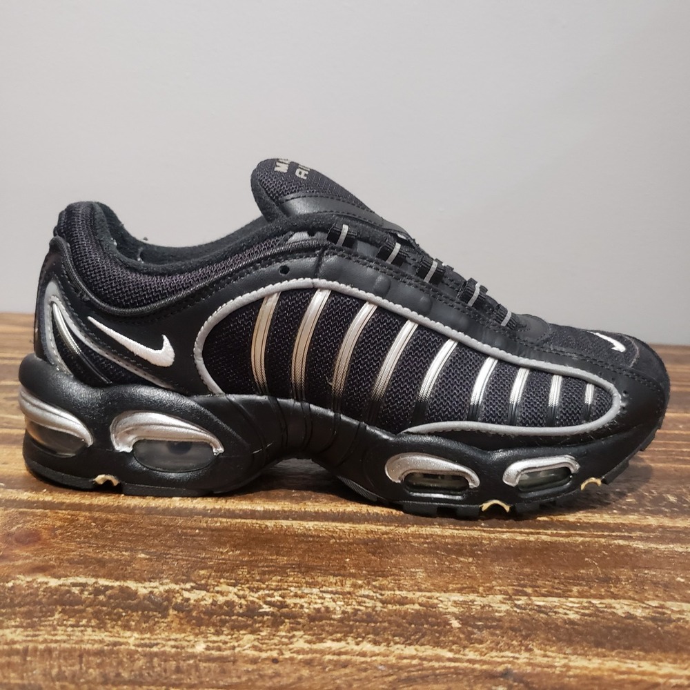 Nike Air Max Tailwind 4 Mens 7.5 Black Silver Good No Laces AQ2567-003